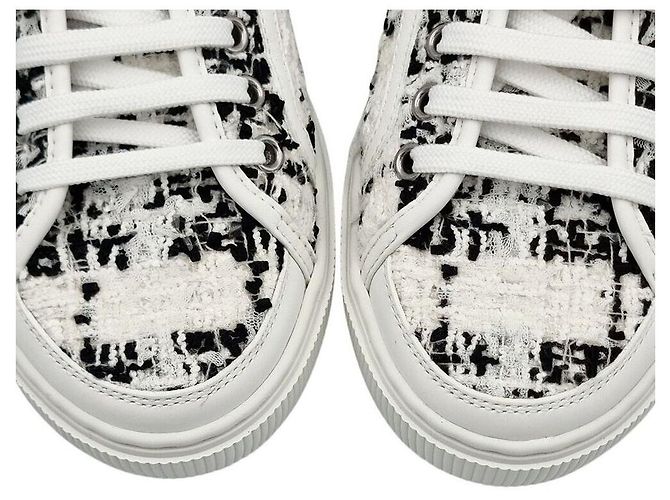 Louis Vuitton Tweed-Sneaker Weiß - Ansicht 3