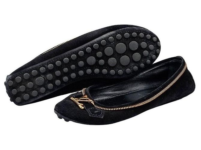 Louis Vuitton Scarpe da guida in camoscio Nero - vista 2