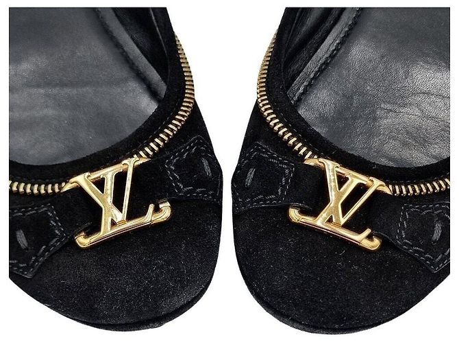 Louis Vuitton Scarpe da guida in camoscio Nero - vista 3