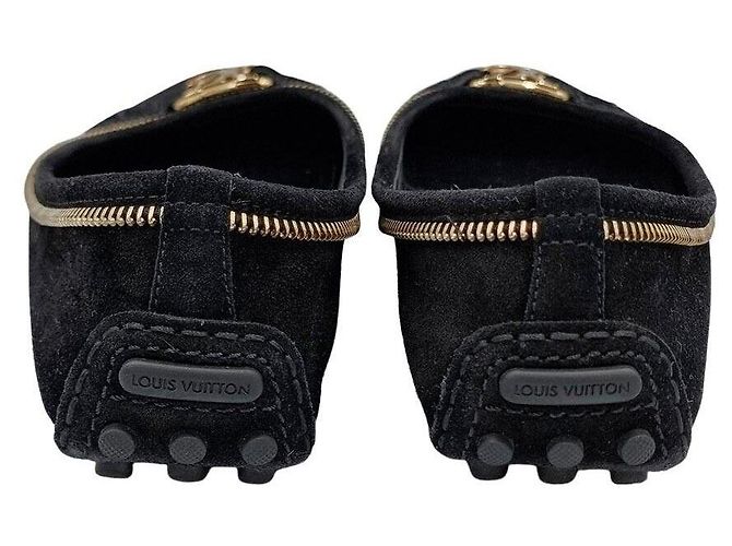 Louis Vuitton Scarpe da guida in camoscio Nero - vista 4