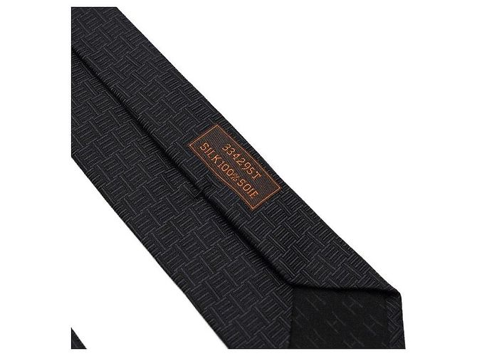 Hermès Cravatta Heavy Metal in seta nera Nero - vista 5