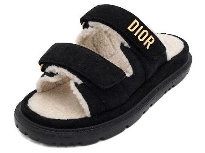 Mules Dioract in camoscio nero da donna - Sandali/Pantofole - vista 2