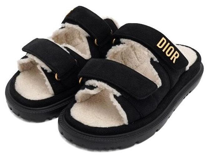 Mules Dioract in camoscio nero da donna - Sandali/Pantofole - vista 3