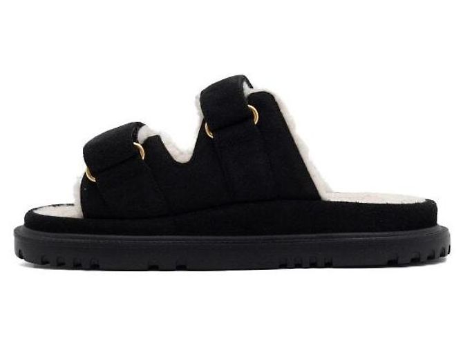 Mules Dioract in camoscio nero da donna - Sandali/Pantofole - vista 4