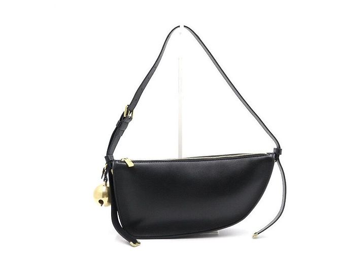 Burberry Borsa a tracolla unisex piccola in pelle Black Shield - vista 2