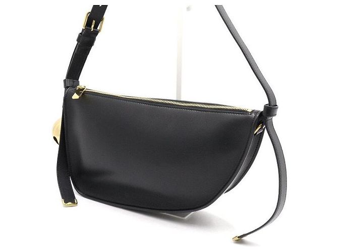 Burberry Borsa a tracolla unisex piccola in pelle Black Shield - vista 3