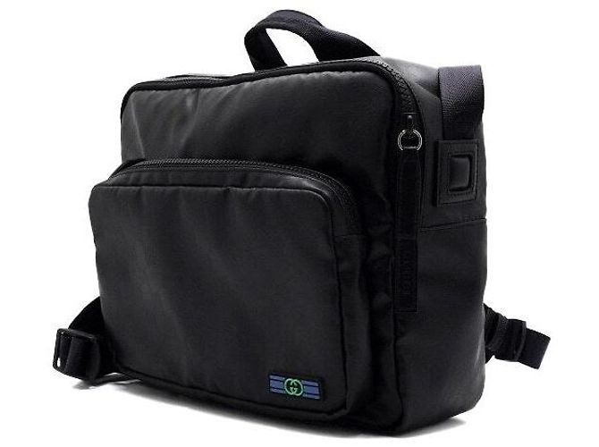 Gucci Borsa Messenger Crystal Canvas Nero - vista 2