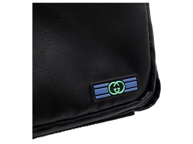 Gucci Borsa Messenger Crystal Canvas Nero - vista 9