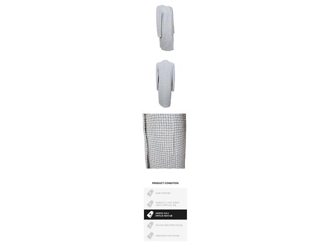 Chanel Abrigo de tweed Blanco - vista 2