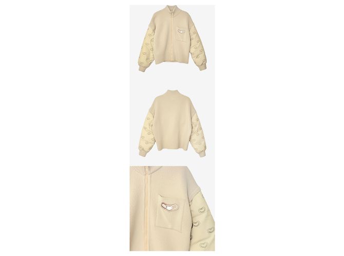 Hermès Kaleidoscope Puffer Jacke Beige Braun - Ansicht 2