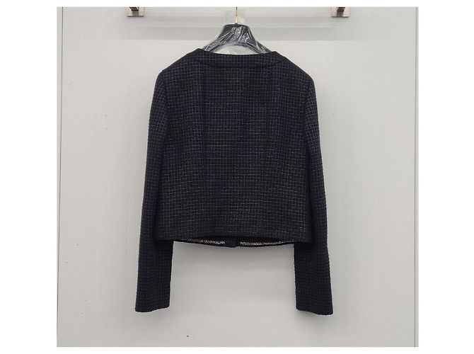 Chanel Giacca in tweed iridescente Nero - vista 4