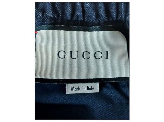 Gucci Pantaloni con ricamo a ape Nero - vista 3
