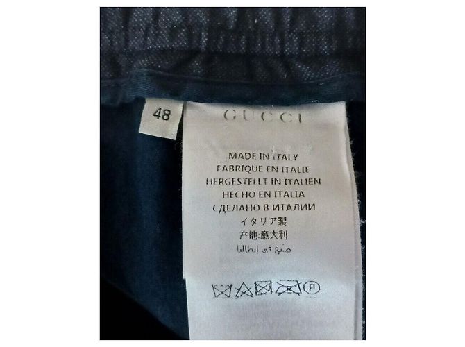 Gucci Pantaloni con ricamo a ape Nero - vista 4