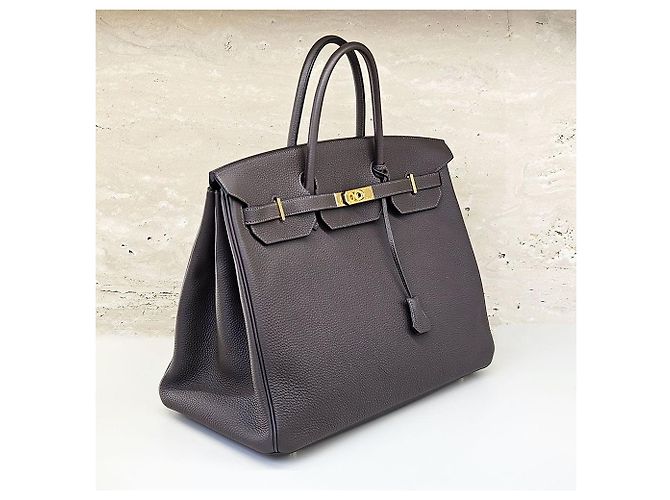 Hermès Birkin Togo Gold Hardware Marrone - vista 7