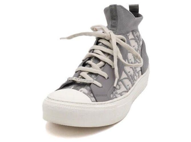 Oblique Dior Graue Work'n Sneaker aus technischem Strick für Damen - Ansicht 2