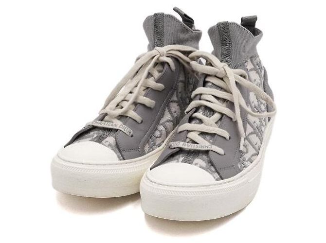 Oblique Dior Graue Work'n Sneaker aus technischem Strick für Damen - Ansicht 3