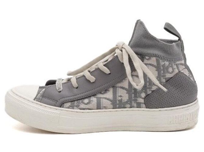 Oblique Dior Graue Work'n Sneaker aus technischem Strick für Damen - Ansicht 4