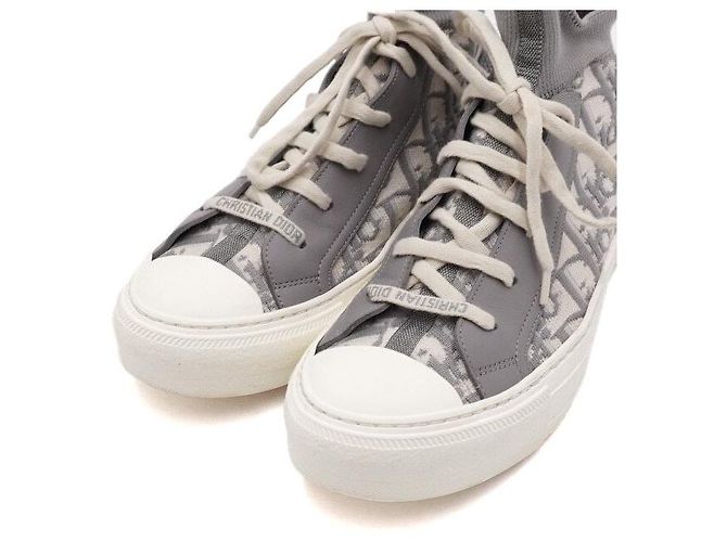 Oblique Dior Graue Work'n Sneaker aus technischem Strick für Damen - Ansicht 6