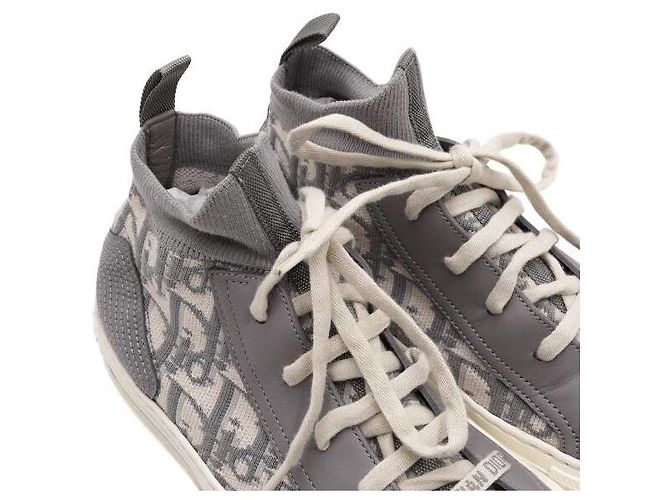 Oblique Dior Graue Work'n Sneaker aus technischem Strick für Damen - Ansicht 7