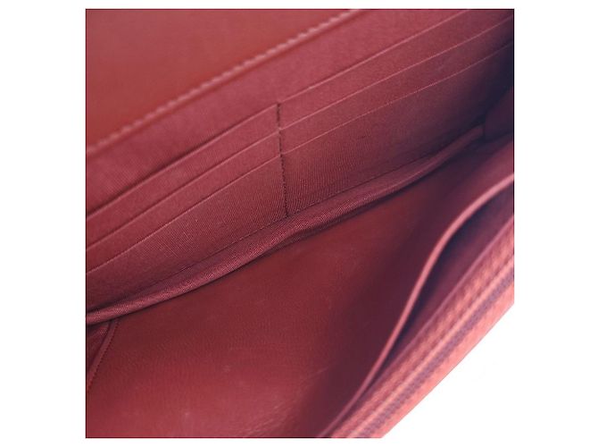 Chanel Borsa a tracolla Chevron WOC Rossa Rosso - vista 12