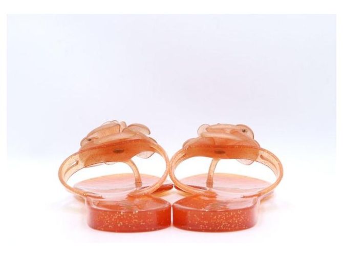 Chanel Scarpe Jelly da donna con logo CC e Camelia rossa - vista 6