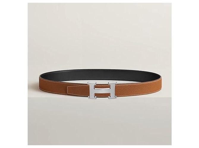 Hermès Reversible Belt with Buckle Black Gold - view 3