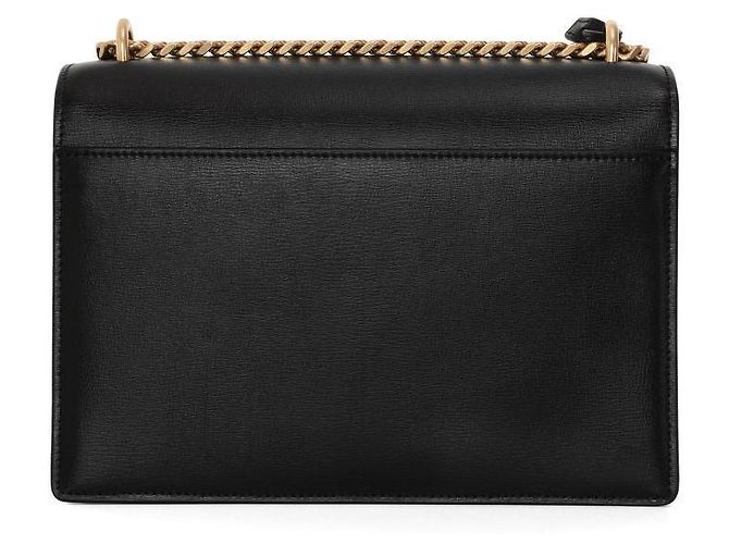 Saint Laurent Borsa a spalla media Monogram Sunset Gold Nera Nero - vista 7