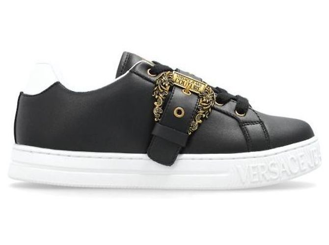 Versace Baroque Buckle Court Sneaker Schwarz - Ansicht 4