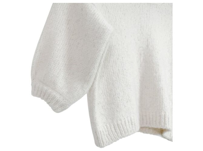 Dior Alpaka-Wollstrick mit Pailletten-Logo für Damen und Kinder - Ivory Weiß - Ansicht 8