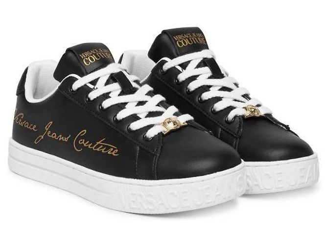 Versace Sneakers Court Nero - vista 5