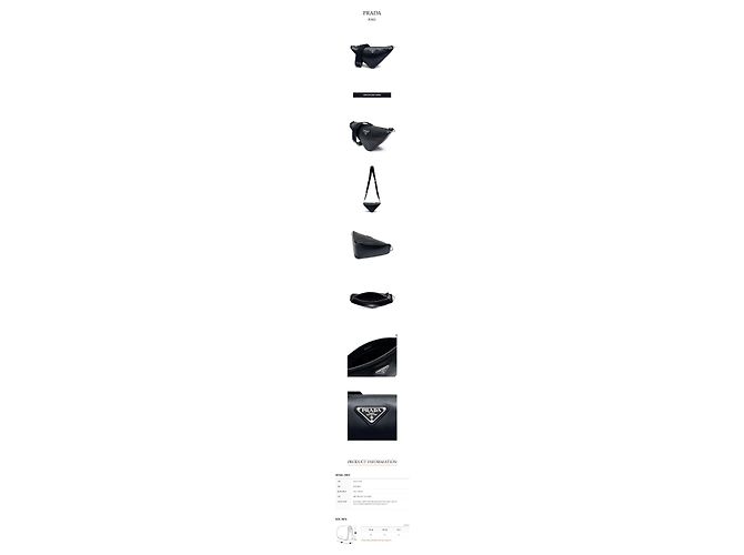 Prada Triangle Lederhandtasche Schwarz - Ansicht 2