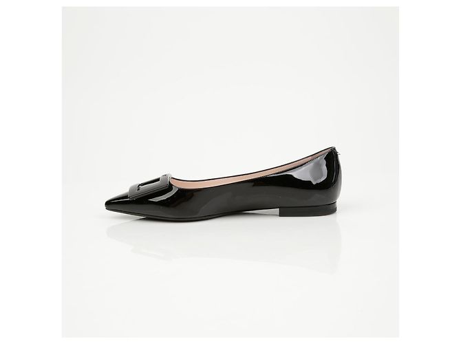 Roger Vivier Scarpe basse Gommetine in pelle laccata Nero - vista 8