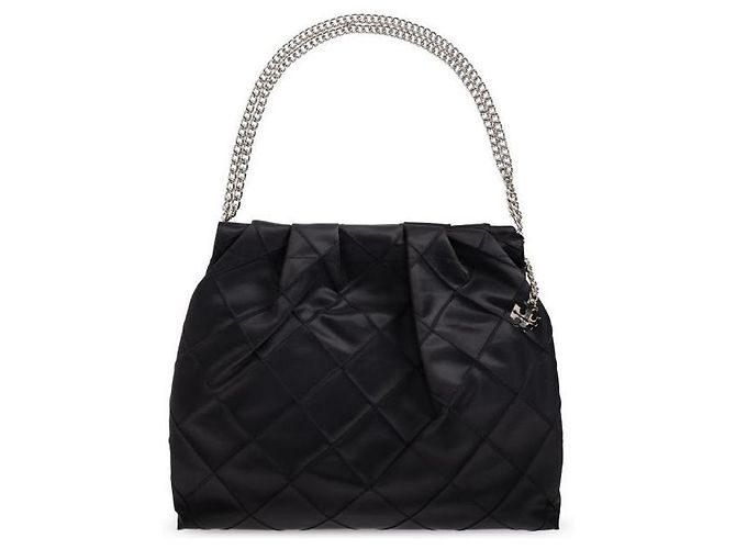 Tory Burch Fleming Nylon Hobo Negro - vista 4