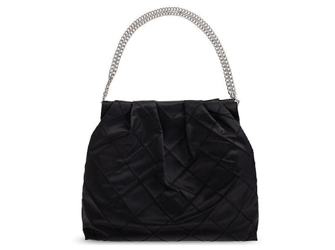 Tory Burch Fleming Nylon Hobo Negro - vista 5