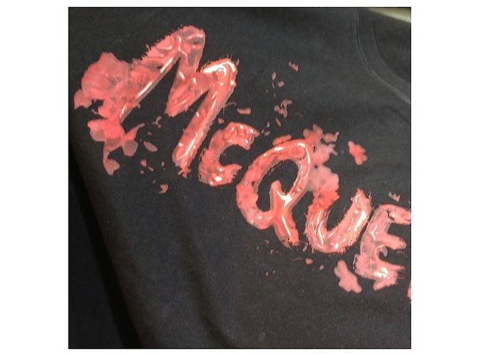Alexander Mcqueen T-Shirt für Herren mit rotem Logo Schwarz - Ansicht 4