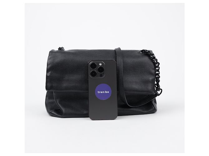 Saint Laurent Bolso de hombro West Flap de piel Monogram Negro - vista 15