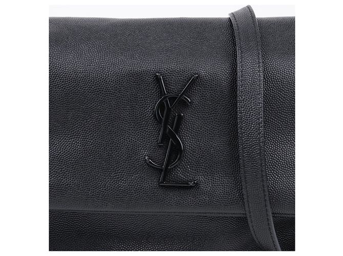 Saint Laurent Bolso de hombro West Flap de piel Monogram Negro - vista 3