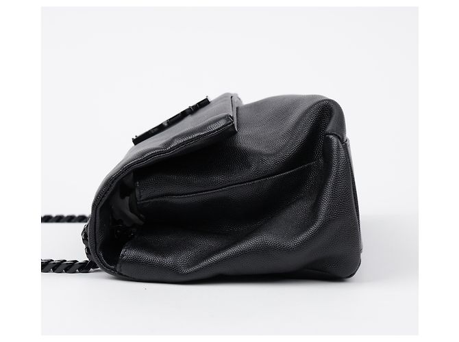 Saint Laurent Bolso de hombro West Flap de piel Monogram Negro - vista 6