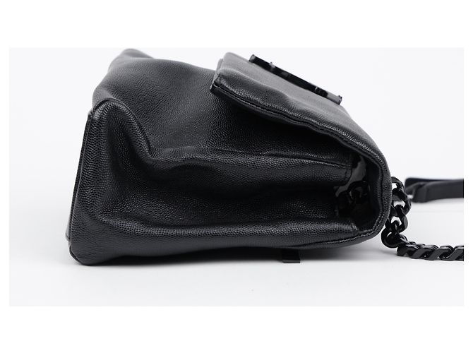 Saint Laurent Bolso de hombro West Flap de piel Monogram Negro - vista 7