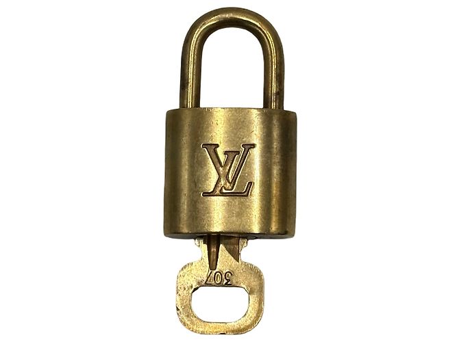 Louis Vuitton Padlock and Key Logo Metal medium D'oro - vista 2
