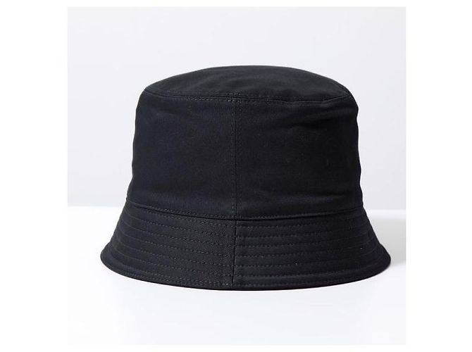 Marni Bucket Hat aus schwarzem Gabardine mit besticktem Logo - Ansicht 6