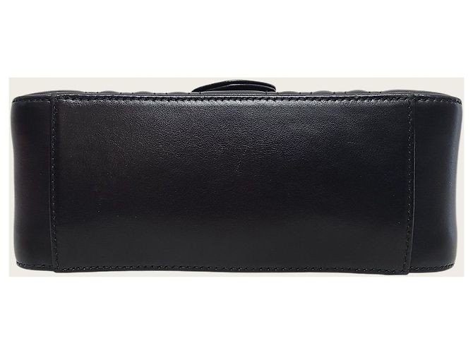 Gucci Mini borsa GG Marmont Matelassé nera con manico superiore Nero - vista 6
