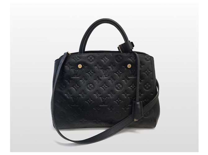 Louis Vuitton Borsa a tracolla Montaigne MM Empreinte Nera Nero - vista 10
