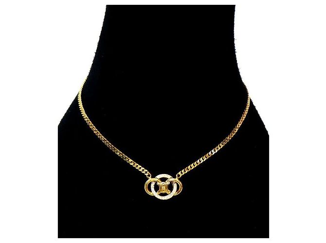 Céline Triomphe Round Cubic Gold Halskette - Ansicht 5