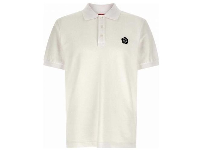 Kenzo Bokeh Flower Slim Polo aus Baumwolle Weiß - Ansicht 4