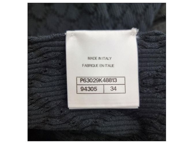 Chanel Gestepptes Strickkleid in Schwarz - Ansicht 8