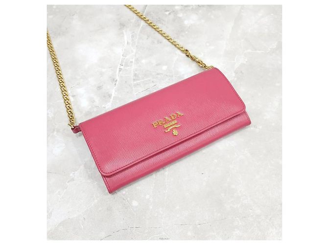 Prada Borsa a tracolla WOC in Saffiano Rosa - vista 5