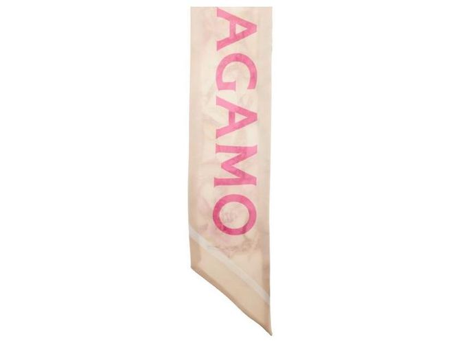 Salvatore Ferragamo Foulard in seta Gaia Print Bianco - vista 6