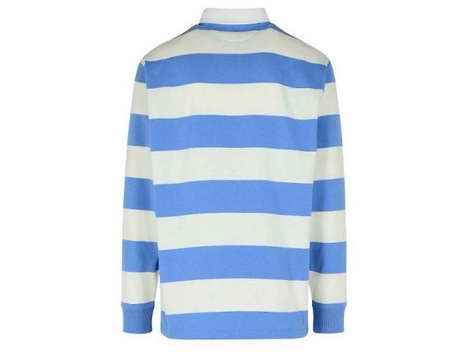 Ralph Lauren Camisa de Rugby em Jersey com Urso Classic Fit Azul - vista 5