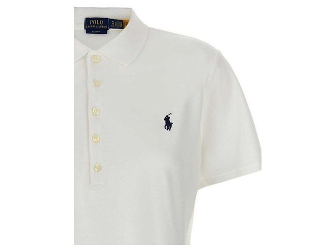 Ralph Lauren Kurzarm-Poloshirt aus Stretch-Baumwolle Weiß - Ansicht 6